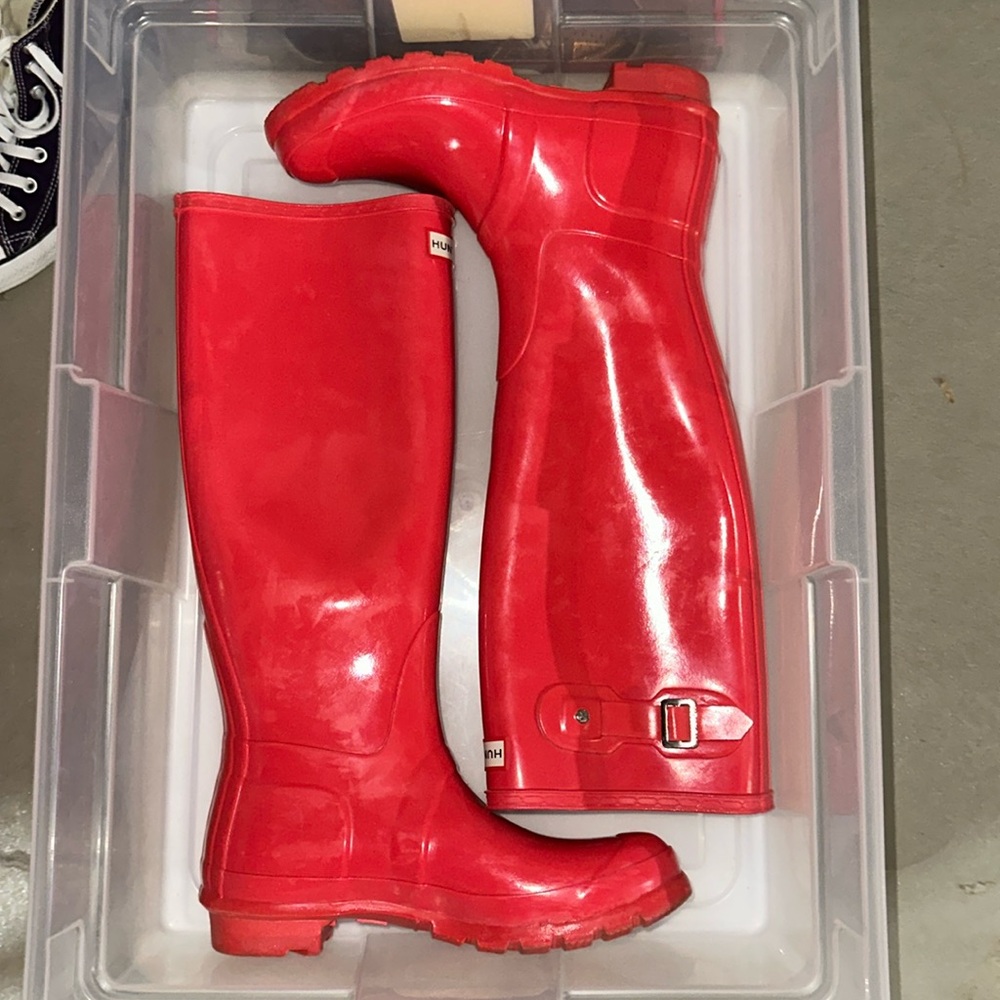 Hunter coral original tall gloss rain boots